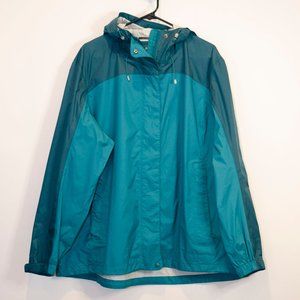 L.L. Bean Trail Model Rain Tek Jacket Packable Waterproof Size 2XL Teal 268310
